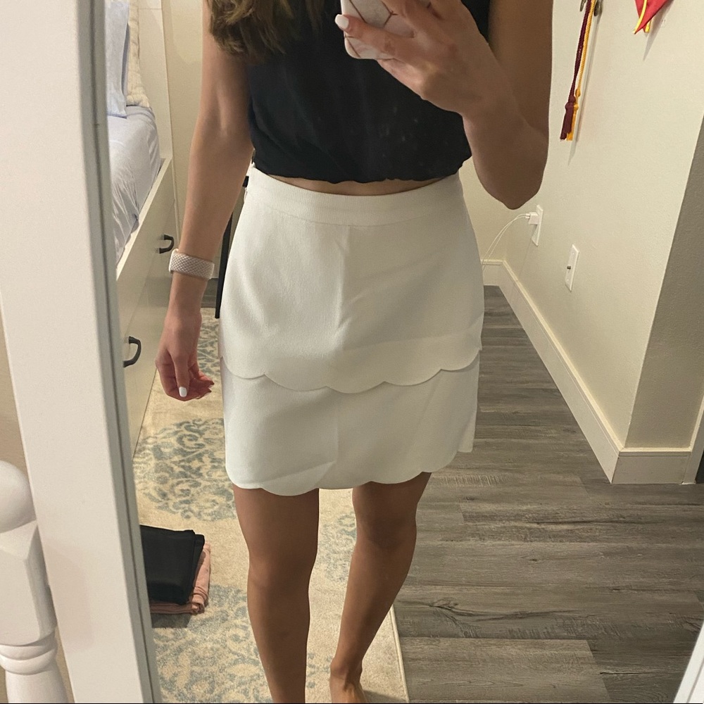 Club Monaco Scalloped Skirt
